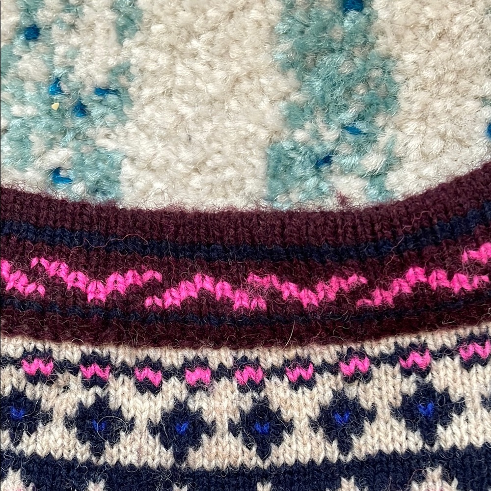 NWT J Crew 100% wool Fair Isle Sequined Sweater - Picture 9 of 9